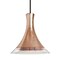 Besa Lighting Rio Stem Pendant, Copper Foil/Clear, Black Finish, 1x60W Incandescent 1TT-RIOCF-BK - alternate 1